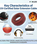 Beefy Solar Panel Extension Cable 10 AWG 30ft 6mm2 PV Wire Heavy Duty With 100 Percent Tinned Copper And Waterproof MC4 Connectors