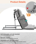 Big Power Electric Recliner Backrest With 300 Lbs Capacity showing adjustable anti-slip features and remote control.