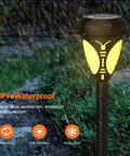 Must Have Easy Install Solar Pathway Lights Outdoor Garden 6 Pack Warm White LED Landscape Lights Waterproof in rain