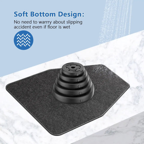 Men Urinal Mats Twelve Pack for Bathroom Non Slip Floor Pads under Urinal on marble surface with soft bottom design