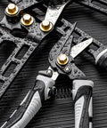 Rugged Thickened Steel Snips With Anti Rust Coating For Smooth Accurate Metal Cuts On Aluminum And Steel Strips Multi Purpose Cutting Tool Built For Pro Grade Precision And Long Lasting Sharpness With Easy Grip Handle, black steel snips with white handles