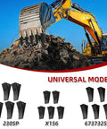 5 Set 230SP Excavator Bucket Teeth With Pins For Mini Excavator Attachments Skid Steer Backhoe Replacement Kit in action