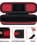 Inside view of Heavy Duty Hard Shell Protective Case For Rechargeable 4V Cordless Screwdriver with mesh pouches and zipper.