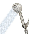 High Pressure Handheld Shower Head With 5 Foot Hose PowerPulse Massage 7 Spray Modes Chrome Finish For Spa Quality Showers