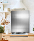 Stainless Steel Kitchen Backsplash Panels 24x30 Inch Reversible Metal Sheet With Pre Drilled Holes And Screws No Fuss Install Wall Protector Behind Stove