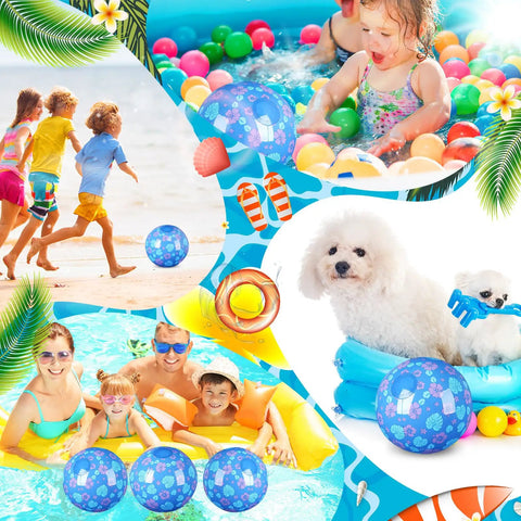 Hawaiian Leaves 12 Pack Inflatable Beach Balls 7.87 Inch For Pool And Beach Games Kids Party Favors Birthday Gifts Summer Fun