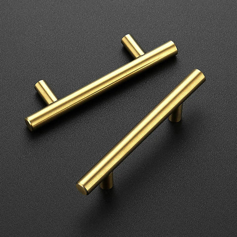 Gold Cabinet Handles Set 30 Pack 5 Inch Brushed Gold Kitchen Cabinet Pulls With 3 Inch Hole Center Brushed Brass Drawer Pulls