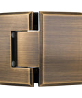 Pinnacle 045 Series Glass To Glass Standard Hinge In Antique Brass Model 135186 for 135 Degree Glass To Glass Swing