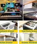 Under Desk Keyboard Tray Slides With Ball Bearing Runners 30cm 35cm 40cm Heavy Duty Extendable Rails for various drawer uses