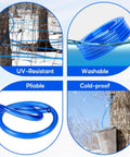 Easy Flow 33 Feet Maple Syrup Tubing Set, 5 16 Inch Vacuum Silicone Sap Line for Maple Trees, shown in various environments.