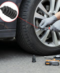 61 Piece Tire Repair Kit With Rubber Nails And Spiral Screws For Cars Trucks Motorcycles And Tractors, vacuum tire repair system in use
