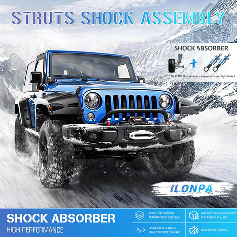 Blue off-road vehicle with Rear Struts Shocks Absorber Assemblies for 2008 2016 Chrysler Town and Country, 2008 2020 Dodge Grand Caravan