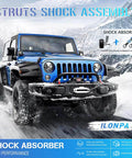 Dodge Grand Caravan Front Struts And Sway Bar Links Kit For 2008 To 2019 Not For RT Or GT Models And Not Compatible With Nivomat Rear Suspension Easy Installation Durable Front Suspension Upgrade For Smooth Ride And Tight Handling. blue shock absorber illustration