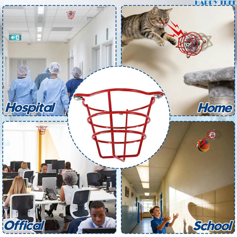 Heavy Duty Red Fire Sprinkler Head Guard Cage Cover For 1 2 And 3 4 Inch Systems Easy Install No Hassle in hospital setting.