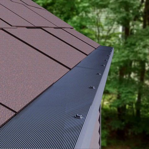 Universal Stainless Steel Micro Mesh Gutter Guard For 4 Inch 5 Inch And 6 Inch Gutters Leaf Protection To Stop Debris And Clogged Downspouts Easy Do It Yourself Install Heavy Duty Gutter Cover With 48 Feet Of Coverage Dark Grey