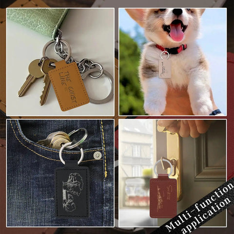 Top Shelf Pu Leather Keychain Blanks Set Contains Fifteen Heavy Duty Fob Tags In Six Bright Shades for key fobs on various uses.