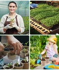 Seed Starter Kit For Indoor And Outdoor Gardening With 10 Plastic Growing Trays, 180 Peat Pots With Drainage Holes, 30 Plant Labels