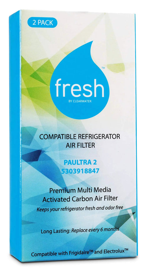 Paultra2 Refrigerator Air Filter Replacement 3 Pack For Frigidaire PureAir Ultra 2 And Electrolux 242047805 5303918847 EAP12364179 Odor Busting Activated Carbon Filter For A Fresher Cleaner Fridge