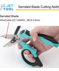 8 Inch Stainless Angle Electrician Scissors Heavy Duty Pro Tool For Aluminum And Copper Soft Cable With Ergonomic Angle