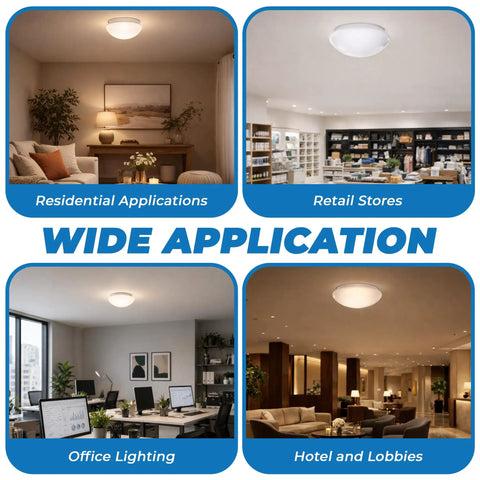 Wide application of lighting solutions including residential, retail, office, and hotel environments.