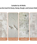 Premium 5mm Thermal Wall Panels Peel And Stick Foam Soundproof Covering on various wall types like peeling and cement.