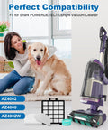 PowerDetect Vacuum Filter Kit Replacement For Upright And Lift-Away Heavy Duty Models AZ4002 AZ4000 AZ4002W displayed with vacuum.