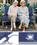 Three Seater Swing Cushions Replacement For Outdoor Porch Swing With Backrest Navy Blue 60x40x5 Inch on bench