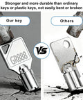 Comparison of GR888 and generic key under hammer for Speed Queen GR777 GR800 GR888 GR100 GR999 Commercial Washers And Dryers