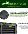 Big Ol 80 Gallon Garden Compost Bin Made From BPA Free Thick Plastic For Outdoor Use with ventilation system detail