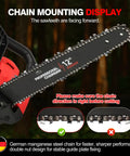 12 Inch Brushless Cordless Chainsaw Tool Only, 1000W Copper Motor, chain mounting display, 18V Compatible, in forest