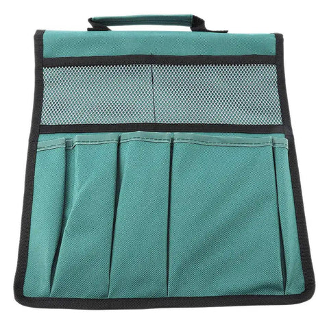 Front view of Foldable Portable Garden Tool Pouch And Kneeling Stool Bag For Outdoor Gardening With Large Capacity Storage