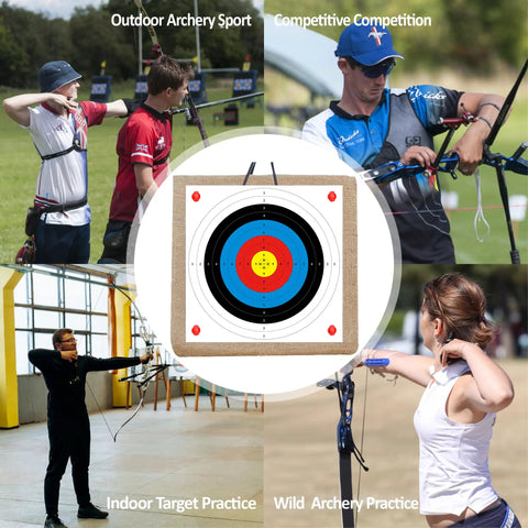 20 Pack Archery Target Paper Faces 23.6 Inch Bow And Arrow Targets with clear scoring for various archery practices