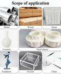 Two Part Epoxy Putty 120g Quick Leak Repair Stick applications on metal, wood, stone, ceramic, hard plastic, sculpture, acrylic, glass.
