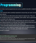 Programming instructions for Two Pack 315MHz BMW Keyless Entry Remote Fob Replacements For 1 3 5 6 Series 2006 Through 2014