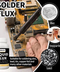 Water Based No Clean Solder Flux For Electronics 200 Ml 8 Oz Brush On Liquid Flux Lead Free for soldering zinc, copper, and lead
