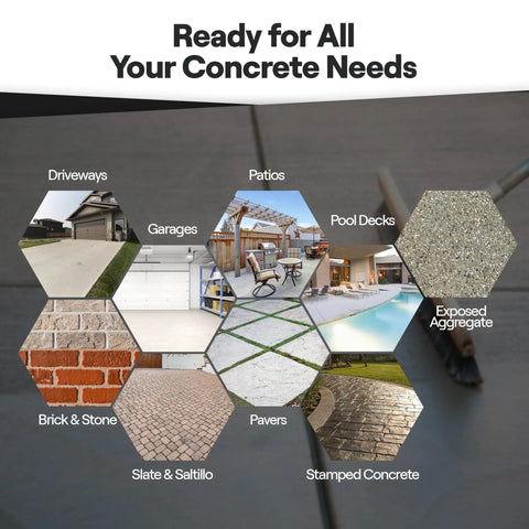 Beefy Clear Concrete And Paver Sealant For Outdoor Areas Heavy Salt And Oil Repellent Formula waterproof surfaces like patios and driveways.