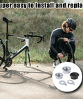 Cyclist using Carbon Steel Bike Wheel Flanged Axle Nut Kit With M8 M9.5 M10 Thread Sizes For Front And Rear Wheels 12 Piece Set