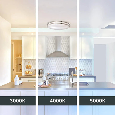 Brighten Any Space With A 24 Inch Oval Flush Mount LED Ceiling Light Dimmable 2800 Lumens Adjustable 3000K 4000K 5000K