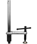 Badass Folding Welding Table 21 By 44 Inch 12 Gauge Steel Workbench clamp tool with adjuster for secure holding of materials.
