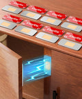 Extra Strong Magnetic Cabinet Door Catch Set No Drill Invisible Ultra Thin Magnets for Secure Closure 8 Sets with Adhesive on Wood