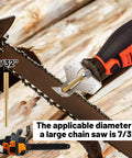 18Pcs Titanium Plated Chainsaw Sharpening Bits Set for Chainsaw Chains Includes 5/32 Inch X6, 3/16 Inch X6, 7/32 Inch X6