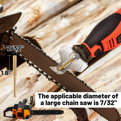 18Pcs Titanium Plated Chainsaw Sharpening Bits Set for Chainsaw Chains Includes 5/32 Inch X6, 3/16 Inch X6, 7/32 Inch X6