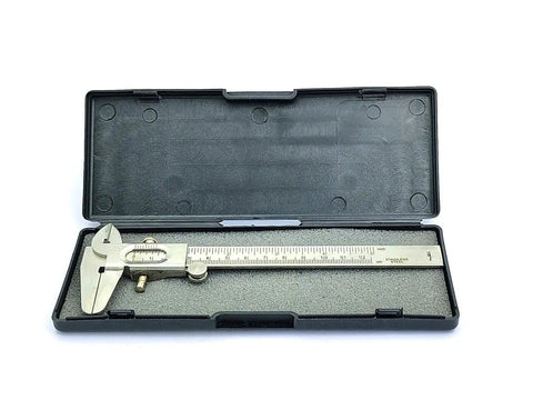 Vernier Caliper Stainless Steel Non Digital Workhorse For Metric And Imperial Measurements in black case