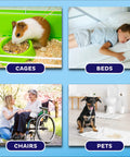 Ultra Absorbent Disposable Adult Underpads Variety Pack Featuring Quilted Top Sheet For Sure Fire Leak Defense And Zero Odor Worry Keep You Comfy And Protected Straight Up All Night Long, detailed view of pet and caregiver interactions.