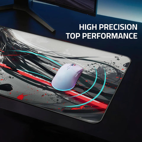 XXL Anime Gaming Mouse Pad 35.4 x 15.7 Inch Desk Mat With Water Resistant Surface And Stitched Edges For Smooth Control