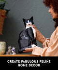 Dope Tuxedo Cat Building Set And Adult Craft Kit For Killer Home Decor Super Slick Display Figure, 32 cm plastic for cozy displays.