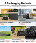Big Time Portable Power Station With Dual 420W Solar Panels And 3840Wh LiFePO4 Battery Delivers 3600W Pure Sine Wave charging methods overview.