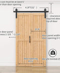 Bi-Fold Barn Door Set 48 By 84 Inches With 52 Inch Bifold Hardware Kit For Two Doors No Assembly No Fuss Setup Solid Spruce Wood