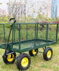Beefy All Terrain Utility Cart Heavy Duty Garden Trailer With 110-330 Lbs Load Capacity on grass in park