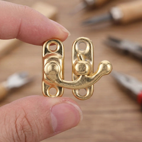 Retro Vintage Swing Bag Clasp Closure Lock Latch For Furniture And Wooden Boxes Jewelry Cases Metal Replacement Catch